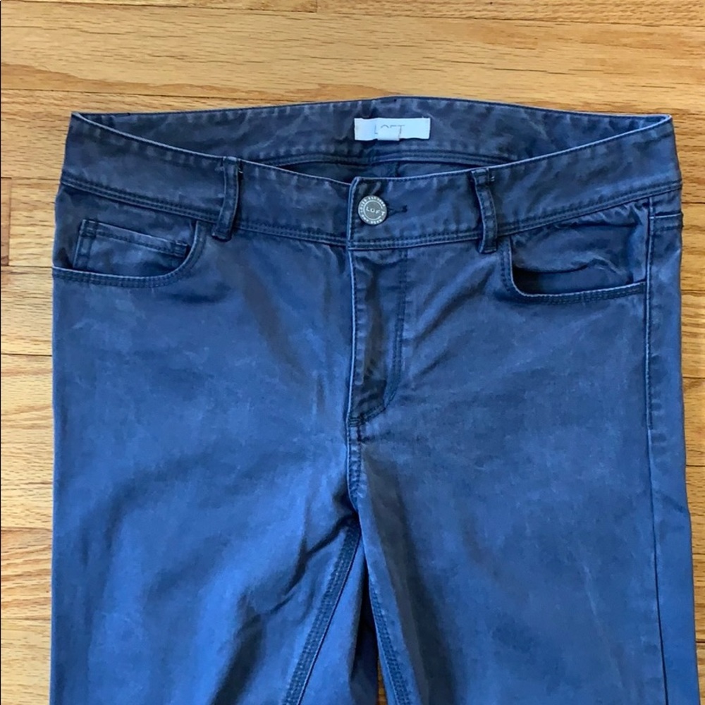 LOFT Faded Gray Jeans - Picture 2 of 7